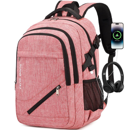 Large Laptop Backpack 17.3 inch Durable Waterproof Travel College Backpack Bookbag for Men & Women Business Backpack with USB Ch
