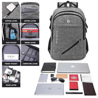 Large Laptop Backpack 17.3 inch Durable Waterproof Travel College Backpack Bookbag for Men & Women Business Backpack with USB Ch