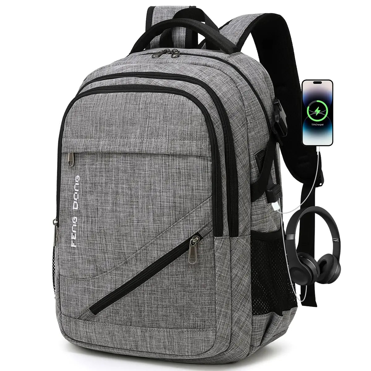 Large Laptop Backpack 17.3 inch Durable Waterproof Travel College Backpack Bookbag for Men & Women Business Backpack with USB Ch