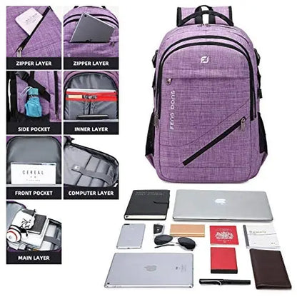 Large Laptop Backpack 17.3 inch Waterproof Travel College Backpack Bookbag,Crossbody Sling Bags for Men & Women