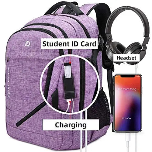 Large Laptop Backpack 17.3 inch Waterproof Travel College Backpack Bookbag,Crossbody Sling Bags for Men & Women