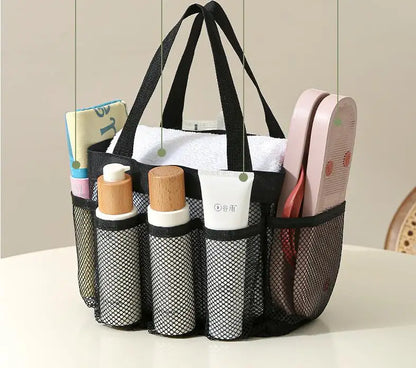 Large Mesh Dive Tote Bag with Separated Inner Compartment,Portable Shower  with Durable Handle