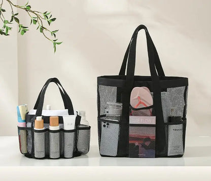 Large Mesh Dive Tote Bag with Separated Inner Compartment,Portable Shower  with Durable Handle