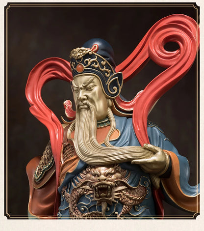 Large NEW Good luck God of wealth GUAN GONG statue home Patron saint Company thriving business Money brass Sculpture
