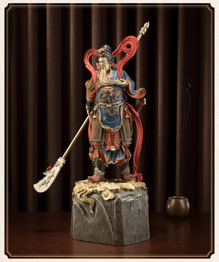 Large NEW Good luck TOP God of wealth GUAN GONG statue home Patron saint Company thriving business Money brass Sculpture
