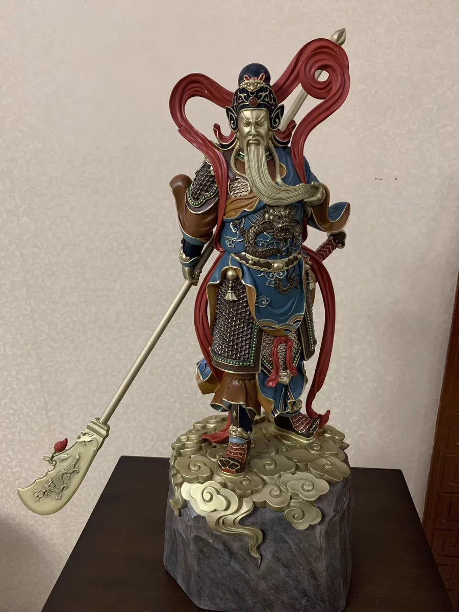 Large NEW Good luck TOP God of wealth GUAN GONG statue home Patron saint Company thriving business Money brass Sculpture
