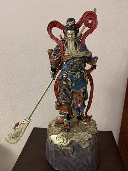 Large NEW Good luck TOP God of wealth GUAN GONG statue home Patron saint Company thriving business Money brass Sculpture
