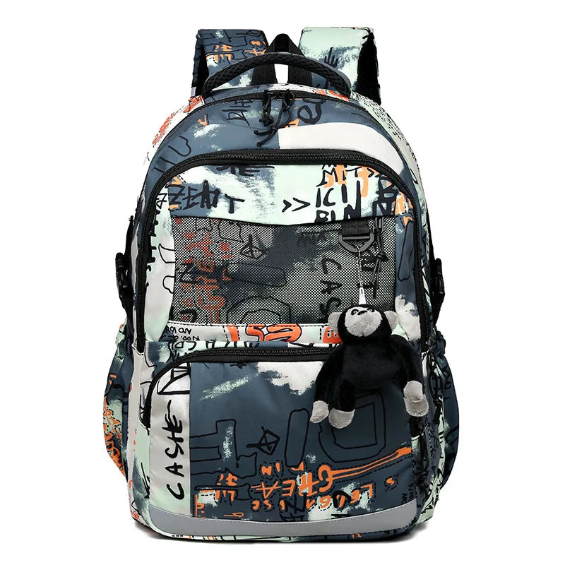 Large School Bags for Teenagers Boys Travel Backpack Schoolbags Graffiti Rucksack Laptop Bagpacks Cute Book Bags Mochila Escolar