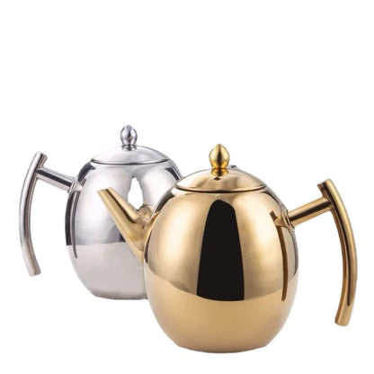 Large Stainless Steel Teapot with Filter and Electromagnetic Oven Use Hotel and Restaurant Stainless Steel Teapot with Filter