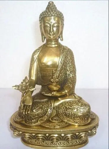 Large Tibet Tibetan brass Medicine Buddha Statue