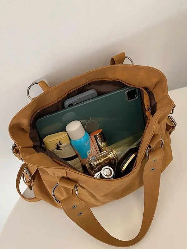 Large Totes Bag for Women 2024 New Y2K Stylsih Design High-capacity Leather Shoulder Side Bag Retro Female Shopper Handbags