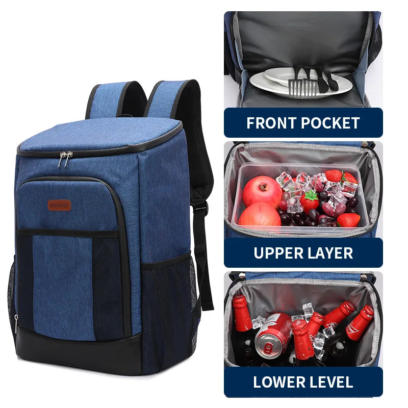 Large Waterproof Jungle Camping Cooler Bag Soft 100% Leakproof Thermal Picnic Isothermal Backpack Army Keep Food Fresh Bag