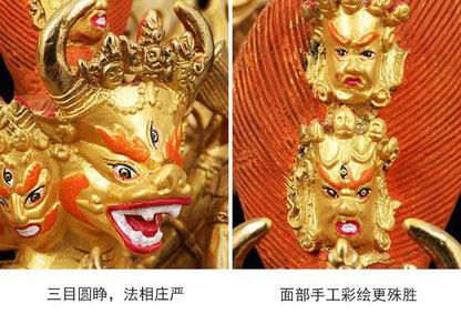 Large Wholesale Tibetan Buddha statue copper gilding Yamantaka DA WEI DE JINGANG Subdue the devil buddha Family protection