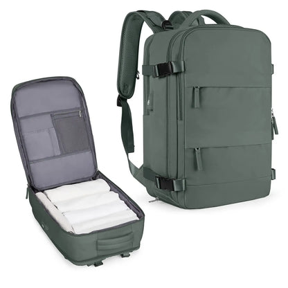 Large Women Travel Backpack 17 Inch Laptop USB Airplane Business Shoulder Bag Girls Nylon Students Schoolbag Luggage Pack Bags