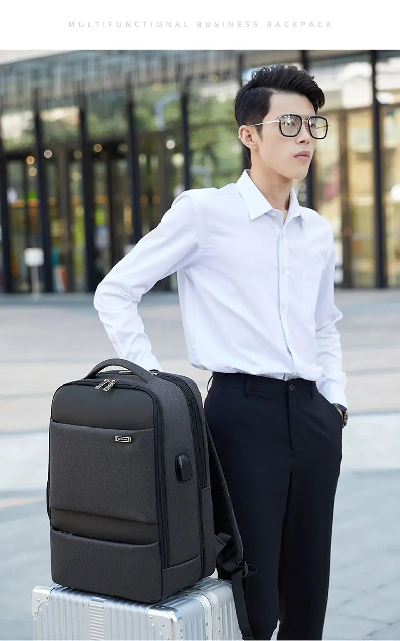 Large backpack 45*20*32  15.6 Inch Laptop Backpack USB Charging Bags School Business Travel Backpack