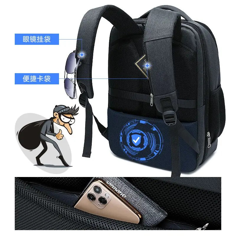 Large backpack 45*20*32  15.6 Inch Laptop Backpack USB Charging Bags School Business Travel Backpack