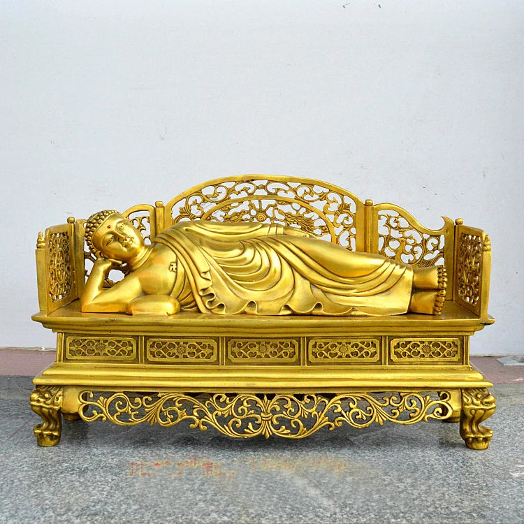 Large # blessing Company SHOP Store home TOP efficacious Talisman Protection-Sleeping Buddha RU LAI Chinese FENG SHUI statue