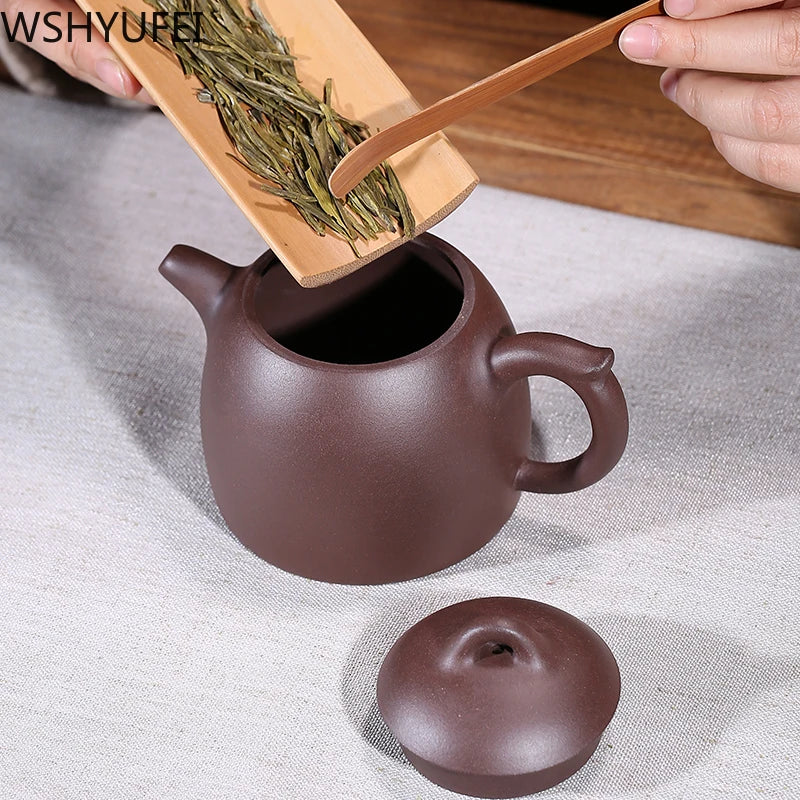 Large capacity 340ml Yixing tea pot purple clay teapot Authentic Ore beauty kettle Handmade Teaware Tea ceremony customization