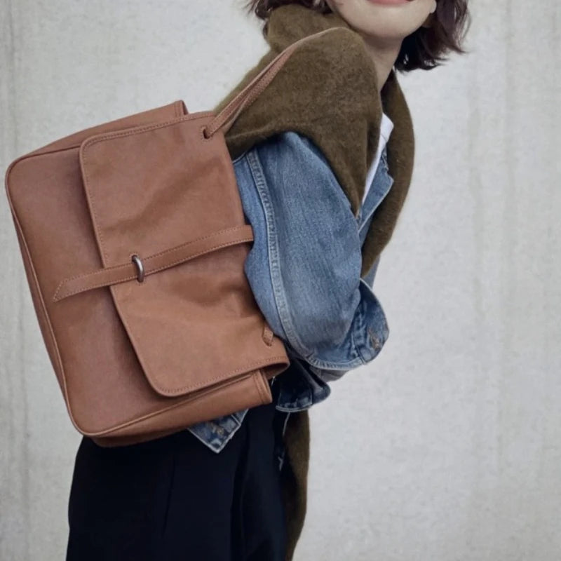 Large-capacity Casual Commuter Messenger Bag Vintage Fashion All-match Shoulder Bags 2024 Autumn New Underarm Tote Bag Purses