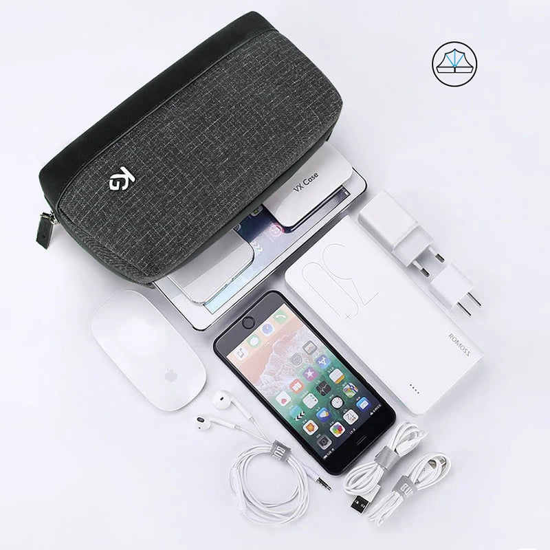 Large-capacity Electronics Organizer Travel Cable Bag Digital Storage Bag External Portable Splashproof Accessories Waterproof