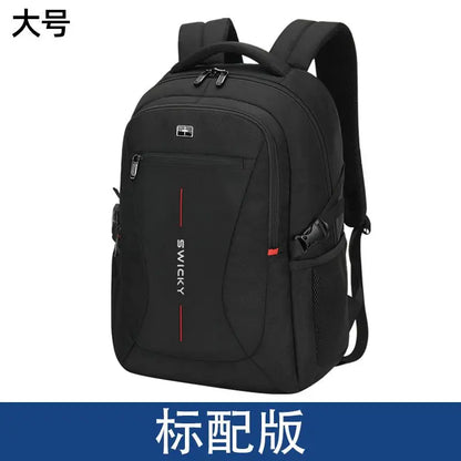 Large-capacity Student Schoolbag Casual Solid Color Material Oxford Man's Backpack Multi-functional Travel Laptop Backpack