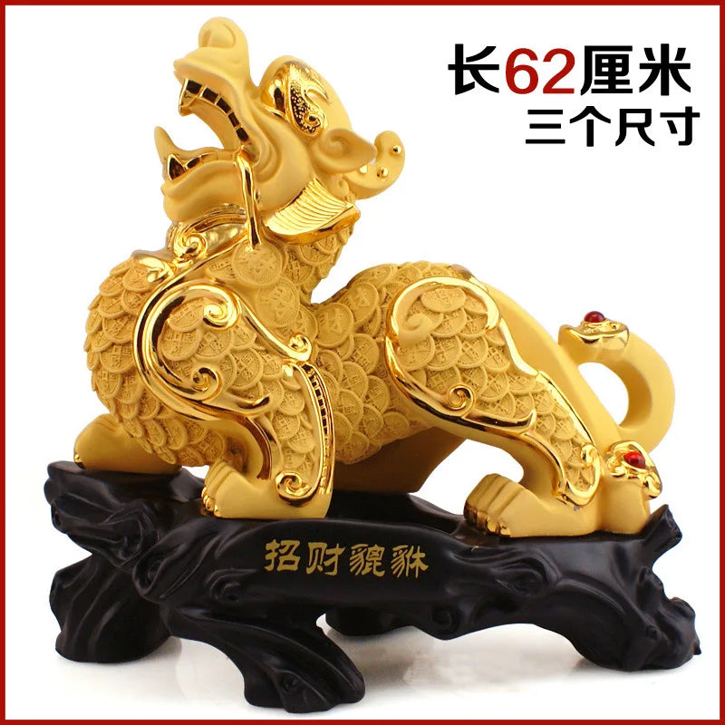 Large fortune PI Xiu resin decoration a pair of pichu decoration shop opening gift office living room decorations