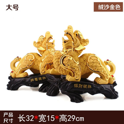 Large fortune PI Xiu resin decoration a pair of pichu decoration shop opening gift office living room decorations