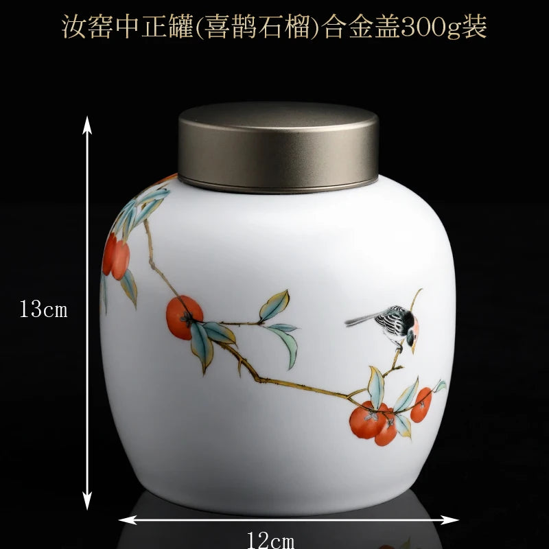 Large gourd tea pot ceramic storage sealed pot wake up tea pot general loose tea moisture-proof tea tank tea pot packaging box