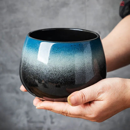 Large washing pot tea residue pot water bowl ceramic washing large ceramic light luxury tea set kitchen restaurant bar