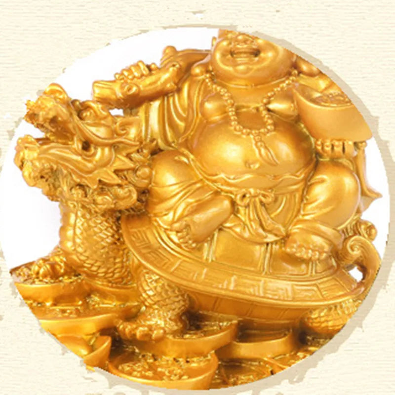 Laughing Buddha Statue Chinese Feng Shui Money Maitreya Buddha Sculpture Figurines Ornaments Gift For Home Decoration QDD9848