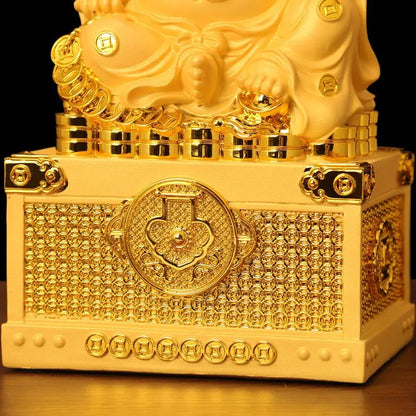 Laughing Buddha's Decoration To Piggy Bank Fortune Resin sculptureHandmade Statue Maitreya Wine Cabinet Porch Home Decoration