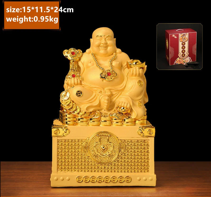 Laughing Buddha's Decoration To Recruit Money Handmade Statue Maitreya  Wine Cabinet Porch Home Decoration