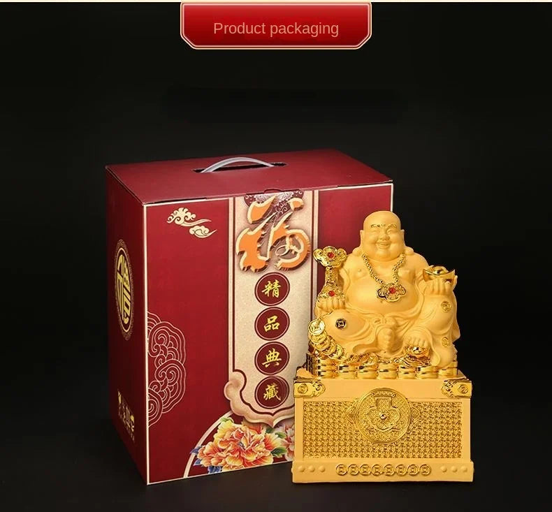 Laughing Buddha's Decoration To Recruit Money Handmade Statue Maitreya  Wine Cabinet Porch Home Decoration