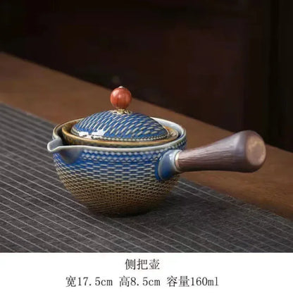 Lazy People Make Tea God Automatic Travel Tea Set Ceramic Kung Fu Tea Set Portable Tray Storage Bag Gift