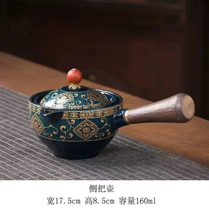Lazy People Make Tea God Automatic Travel Tea Set Ceramic Kung Fu Tea Set Portable Tray Storage Bag Gift