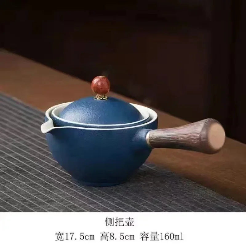 Lazy People Make Tea God Automatic Travel Tea Set Ceramic Kung Fu Tea Set Portable Tray Storage Bag Gift