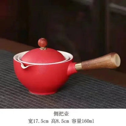 Lazy People Make Tea God Automatic Travel Tea Set Ceramic Kung Fu Tea Set Portable Tray Storage Bag Gift