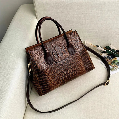 Leather Alligator Luxury Bags Designer Handbags High Quality Women Messenger Bag Retro Totes