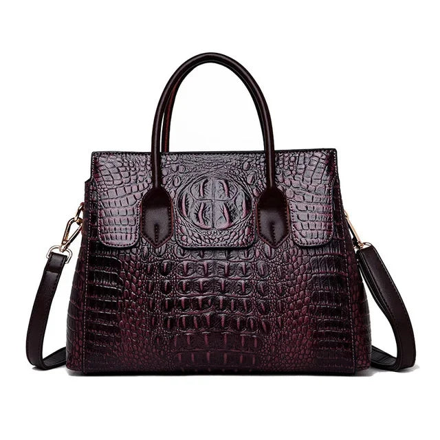 Leather Alligator Luxury Bags Designer Handbags High Quality Women Messenger Bag Retro Totes