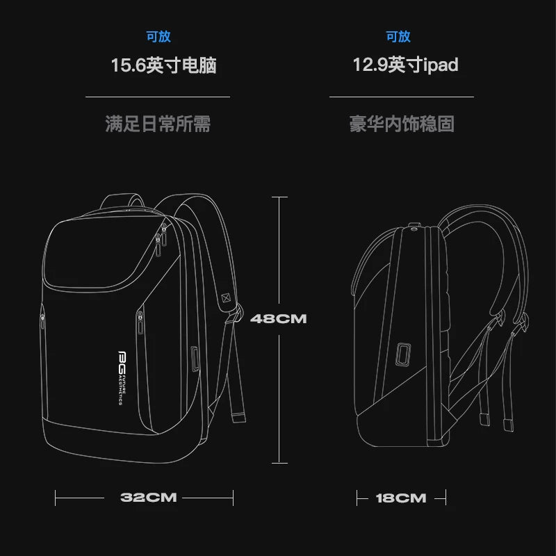 Leather Backpack Men Business Backpack Laptop 15.6 Computer Bag Large Capacity  Bag Male Backpack Fashion рюкзак 2023 mochila