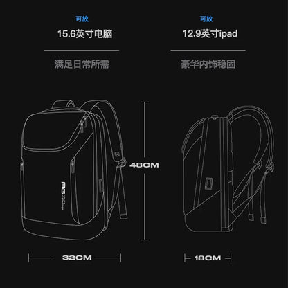 Leather Backpack Men Business Backpack Laptop 15.6 Computer Bag Large Capacity  Bag Male Backpack Fashion рюкзак 2023 mochila