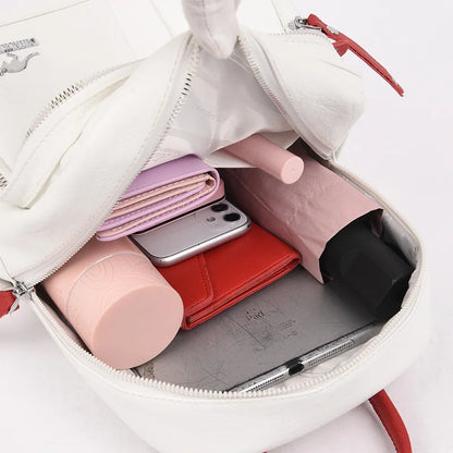 Leather Backpacks For Women Travel Shoulder Bag Girls Good Quality School Bags Women's Anti-Theft Backpack Designer Travel Bag