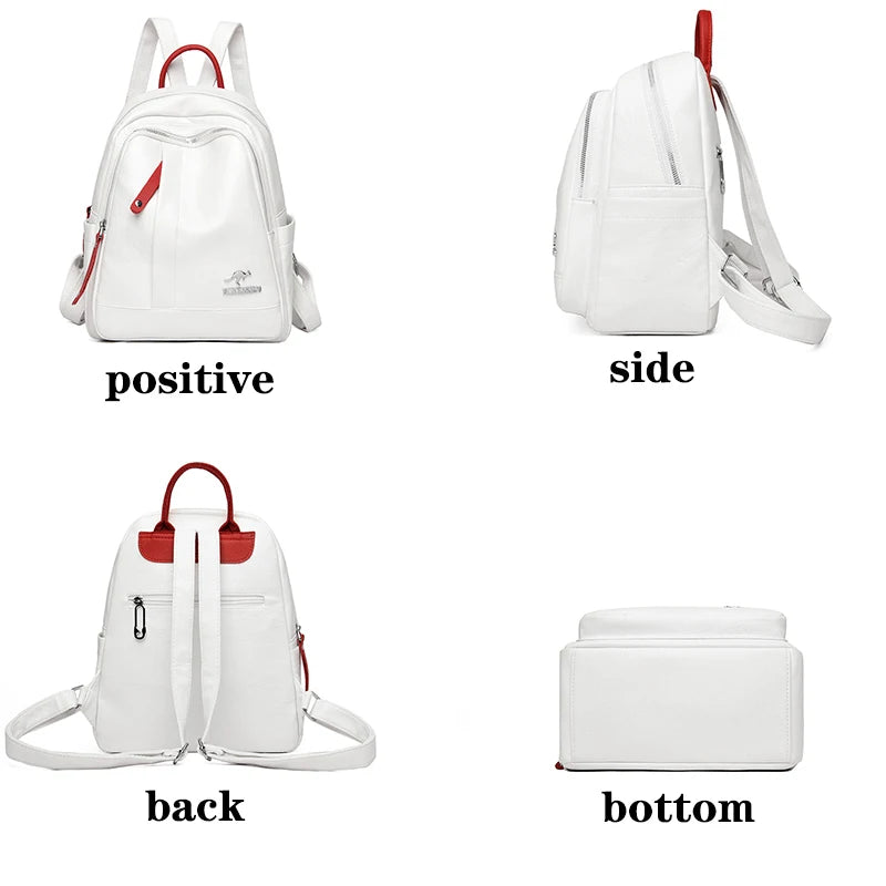 Leather Backpacks For Women Travel Shoulder Bag Girls Good Quality School Bags Women's Anti-Theft Backpack Designer Travel Bag