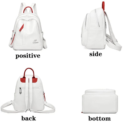 Leather Backpacks For Women Travel Shoulder Bag Girls Good Quality School Bags Women's Anti-Theft Backpack Designer Travel Bag