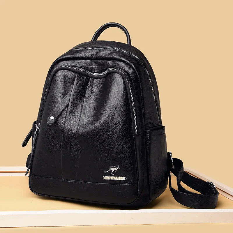 Leather Backpacks For Women Travel Shoulder Bag Girls Good Quality School Bags Women's Anti-Theft Backpack Designer Travel Bag