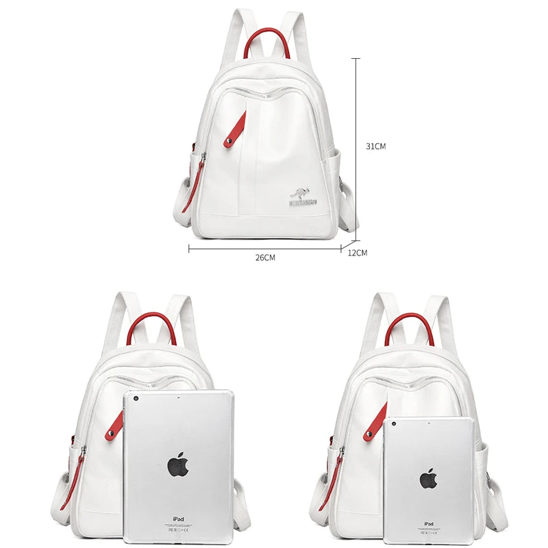 Leather Backpacks For Women Travel Shoulder Bag Girls Good Quality School Bags Women's Anti-Theft Backpack Designer Travel Bag