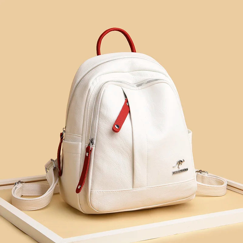 Leather Backpacks For Women Travel Shoulder Bag Girls Good Quality School Bags Women's Anti-Theft Backpack Designer Travel Bag
