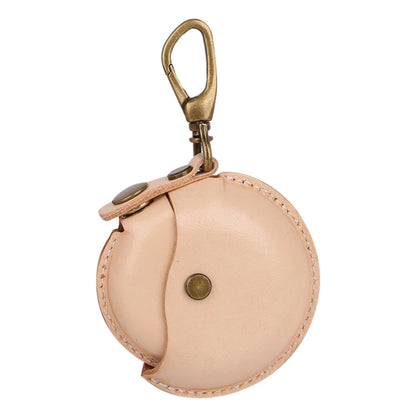 Leather Coin Purse Men Women Vintage Round Creative Storage Money Bag Case Keychain Wallet