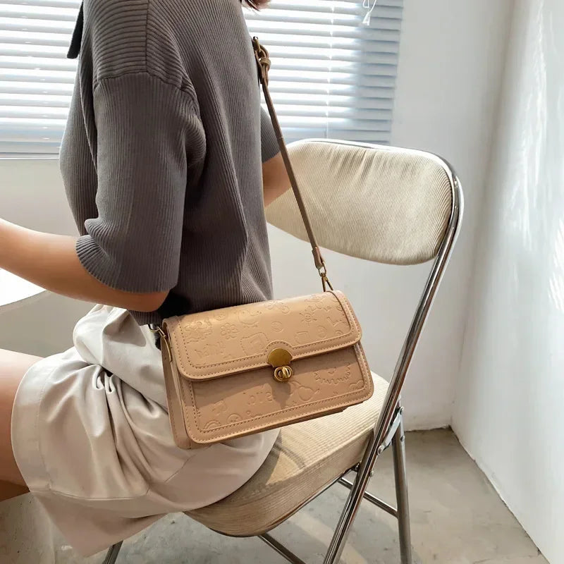 Leather Crossbody Bags For Women 2021 Travel Handbag Fashion Simple Shoulder Simple Bag Ladies Cross Body Bag