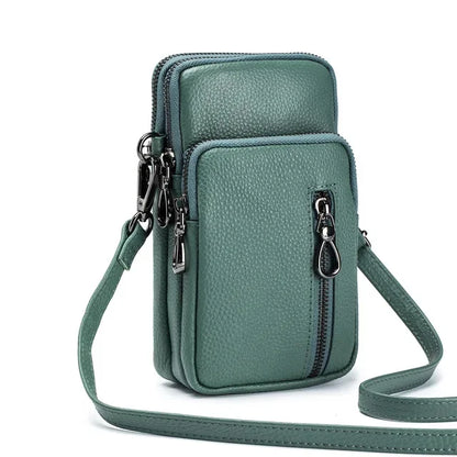 Leather Fashion Women's Single Shoulder Crossbody Trend Large Capacity Vertical Mobile Phone Casual All-match Female Bag